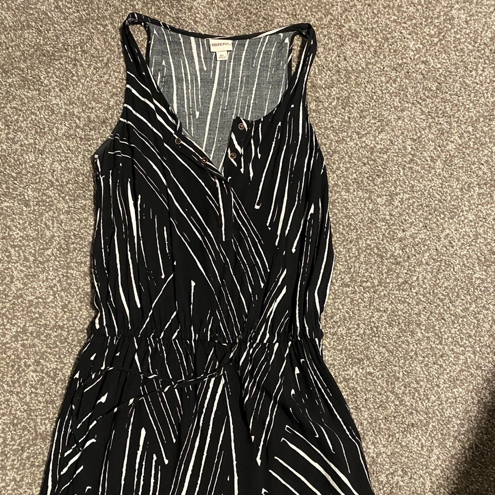 Black and white romper